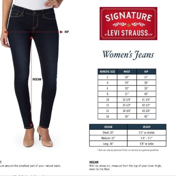 Signature by Levi Strauss & Co. Women's 10 Mid Rise Bermuda Shorts - Picture 5 of 6